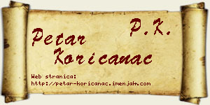 Petar Korićanac vizit kartica